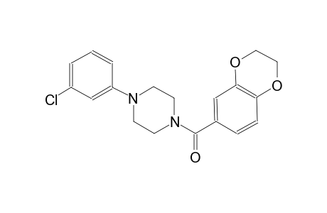 1-(3-chlorophenyl)-4-(2,3-dihydro-1,4-benzodioxin-6-ylcarbonyl)piperazine