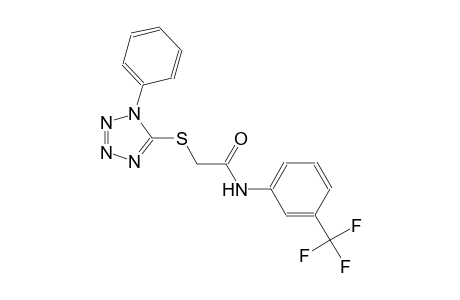 2-[(1-phenyl-1H-tetraazol-5-yl)sulfanyl]-N-[3-(trifluoromethyl)phenyl]acetamide