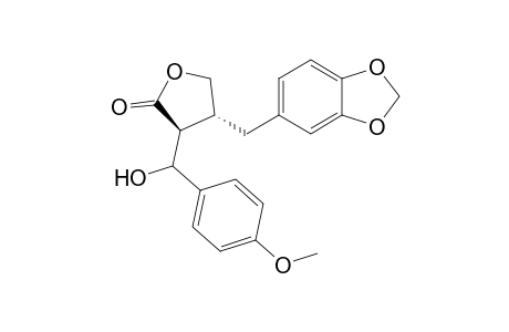 (3S,4R)-4-(Benzo[d][1,3]dioxol-5-ylmethyl)-3-(hydroxy(4-methoxyphenyl)methyl)-dihydrofuran-2(3H)-one