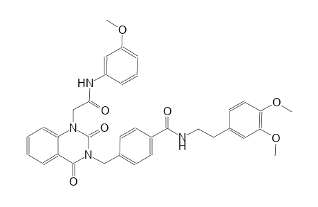 N-[2-(3,4-dimethoxyphenyl)ethyl]-4-[(1-[2-(3-methoxyanilino)-2-oxoethyl]-2,4-dioxo-1,4-dihydro-3(2H)-quinazolinyl)methyl]benzamide