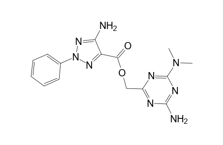 2H-1,2,3-Triazole-4-carboxylic acid, 5-amino-2-phenyl-, [4-amino-6-(dimethylamino)-1,3,5-triazin-2-yl]methyl ester