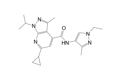6-cyclopropyl-N-(1-ethyl-3-methyl-1H-pyrazol-4-yl)-1-isopropyl-3-methyl-1H-pyrazolo[3,4-b]pyridine-4-carboxamide