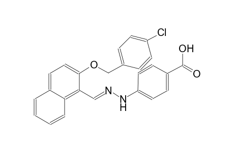 4-[(2E)-2-({2-[(4-chlorobenzyl)oxy]-1-naphthyl}methylene)hydrazino]benzoic acid
