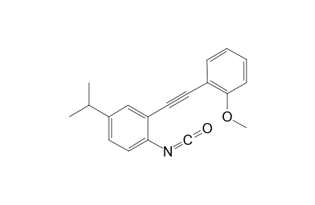 1-Isocyanato-4-isopropyl-2-(2-methoxyphenylethynyl)benzene