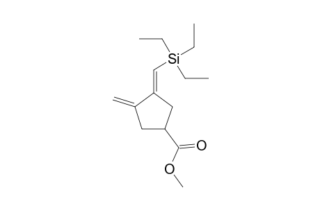 4-CARBOMETHOXY-1-METHYLENE-2-TRIETHYL-SILYLMETHYLENE-CYCLOPENTANE