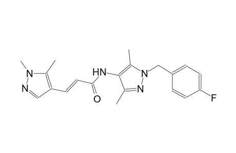 (2E)-3-(1,5-dimethyl-1H-pyrazol-4-yl)-N-[1-(4-fluorobenzyl)-3,5-dimethyl-1H-pyrazol-4-yl]-2-propenamide