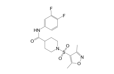 N-(3,4-difluorophenyl)-1-[(3,5-dimethyl-4-isoxazolyl)sulfonyl]-4-piperidinecarboxamide