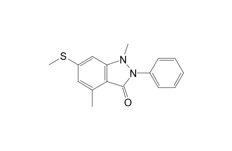 1,2-Dihydro-1,4-dimethyl-6-(methylthio)-2-phenyl-3H-indazol-3-one