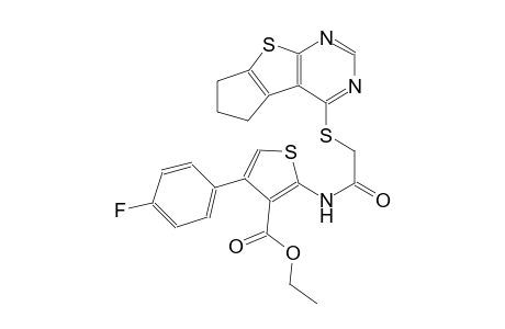 3-thiophenecarboxylic acid, 2-[[[(6,7-dihydro-5H-cyclopenta[4,5]thieno[2,3-d]pyrimidin-4-yl)thio]acetyl]amino]-4-(4-fluorophenyl)-, ethyl ester