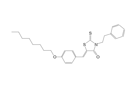 (5Z)-5-[4-(octyloxy)benzylidene]-3-(2-phenylethyl)-2-thioxo-1,3-thiazolidin-4-one
