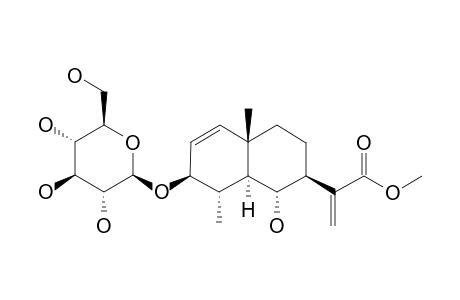 METHYL-4-BETA-H-3-BETA-(BETA-D-GLUCOPYRANOSYLOXY)-6-ALPHA-HYDROXYEUDESMA-1,11(13)-DIEN-12-OATE