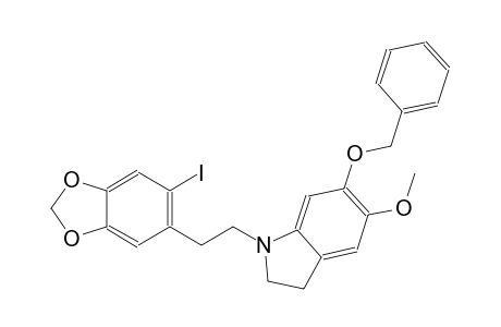 6-(benzyloxy)-1-[2-(6-iodo-1,3-benzodioxol-5-yl)ethyl]-5-methoxyindoline