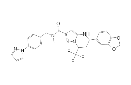 5-(1,3-benzodioxol-5-yl)-N-methyl-N-[4-(1H-pyrazol-1-yl)benzyl]-7-(trifluoromethyl)-4,5,6,7-tetrahydropyrazolo[1,5-a]pyrimidine-2-carboxamide