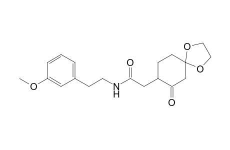 N-(3-Methoxyphenethyl)-2-(7-oxo-1,4-dioxaspiro[4.5]dec-8-yl)acetamide