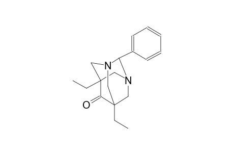 5,7-diethyl-2-phenyl-1,3-diazatricyclo[3.3.1.1~3,7~]decan-6-one