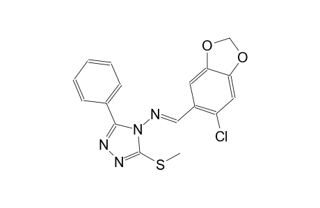 N-[(E)-(6-chloro-1,3-benzodioxol-5-yl)methylidene]-3-(methylsulfanyl)-5-phenyl-4H-1,2,4-triazol-4-amine