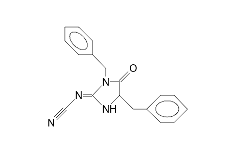 1,4-Dibenzyl-2-(N-cyano-imino)-tetrahydro-imidazol-5-one