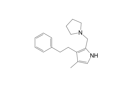 4-Methyl-3-phenethyl-2-(1-pyrrolidinylmethyl)pyrrole