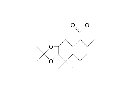 4-Carbomethoxy-3,5,9,9,12,12-hexamethyl-11,13-dioxa-tricyclo(8.3.0.0/3,8/)tridec-5-ene