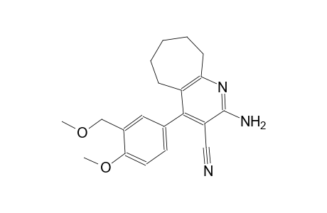 2-amino-4-[4-methoxy-3-(methoxymethyl)phenyl]-6,7,8,9-tetrahydro-5H-cyclohepta[b]pyridine-3-carbonitrile