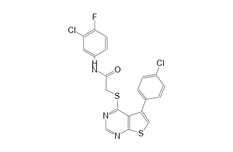 N-(3-chloro-4-fluorophenyl)-2-{[5-(4-chlorophenyl)thieno[2,3-d]pyrimidin-4-yl]sulfanyl}acetamide