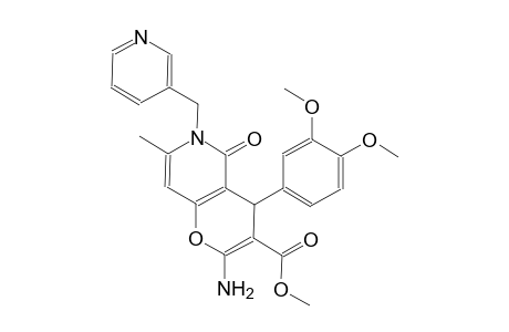 methyl 2-amino-4-(3,4-dimethoxyphenyl)-7-methyl-5-oxo-6-(3-pyridinylmethyl)-5,6-dihydro-4H-pyrano[3,2-c]pyridine-3-carboxylate