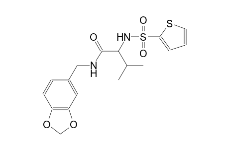 N-(1,3-benzodioxol-5-ylmethyl)-3-methyl-2-[(2-thienylsulfonyl)amino]butanamide