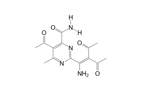 5-acetyl-2-(2-acetyl-1-amino-3-oxo-1-butenyl)-6-methyl-4-pyrimidinecarboxamide