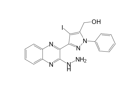 [4-Iodo-3-(3-hydrazinylquinoxalin-2-yl)-1-phenyl-1H-pyrazol-5-yl]methanol