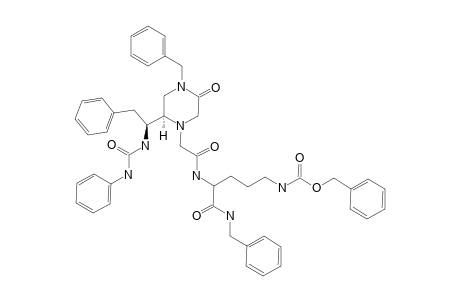 N-[2-[4-BENZYL-5-OXO-(2R)-[2-PHENYL-(1S)-(3-PHENYLUREIDO)-ETHYL]-PIPERAZIN-1-YL]-ACETYL]-ORN(Z)-NH-BN