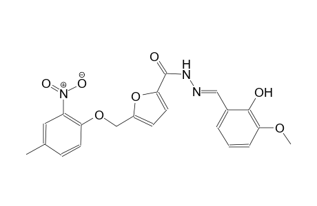N'-[(E)-(2-hydroxy-3-methoxyphenyl)methylidene]-5-[(4-methyl-2-nitrophenoxy)methyl]-2-furohydrazide