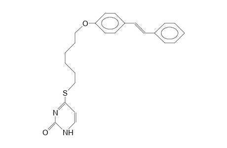 4-(E)-(Stilbenyloxy-hexylthio)-2(1H)-pyrimidinone