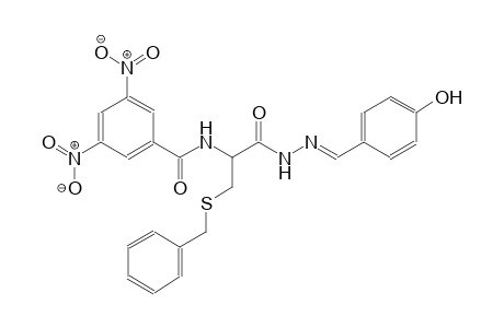 cysteine, N-(3,5-dinitrobenzoyl)-S-(phenylmethyl)-, 2-[(E)-(4-hydroxyphenyl)methylidene]hydrazide