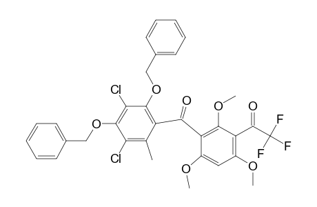 Ethanone, 1-[3-[3,5-dichloro-2-methyl-4,6-bis(phenylmethoxy)benzoyl]-2,4,6-trimethoxyphenyl]-2,2,2-trifluoro-