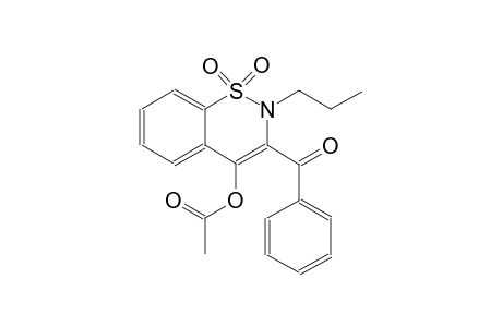 3-benzoyl-1,1-dioxido-2-propyl-2H-1,2-benzothiazin-4-yl acetate