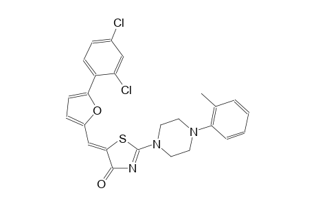 (5Z)-5-{[5-(2,4-dichlorophenyl)-2-furyl]methylene}-2-[4-(2-methylphenyl)-1-piperazinyl]-1,3-thiazol-4(5H)-one