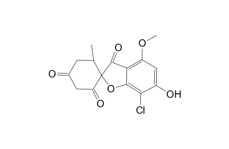 Spiro[benzofuran-2(3H),1'-cyclohexane]-2',3,4'-trione, 7-chloro-6-hydroxy-4-methoxy-6'-methyl-