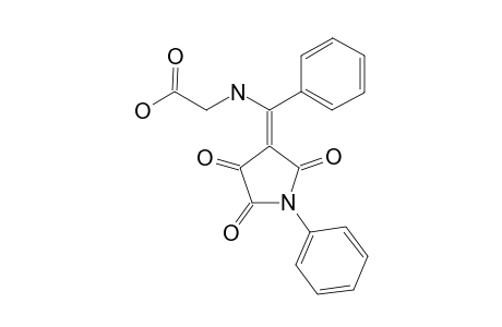 1-PHENYL-4-(PHENYL-(CARBOXYMETHYLAMINO)-METHYLIDENE)-PYRROLIDINE-2,3,5-TRIONE