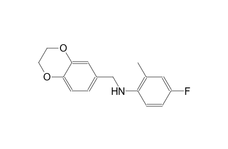N-(2,3-dihydro-1,4-benzodioxin-6-ylmethyl)-4-fluoro-2-methylaniline