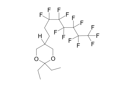 trans-2,2-Diethyl-5-(3,4,5,6,7,8-tridecafluoroocty)-1,3-dioxacyclohexane