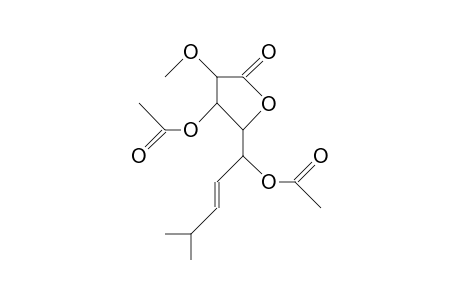 3,5-Diacetoxy-2-methoxy-8-methyl-6(E)-nonene 1,4-lactone