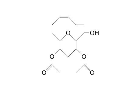 3,5-Diacetoxy-2,6-(1-hydroxy-4-hepteno)-tetrahydro-pyran