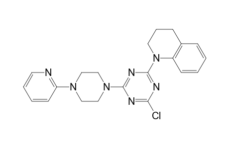 2-Chloro-4-[4-(2-pyridyl)-1-piperazinyl]-6-(1,2,3,4-tetrahydro-1-quinolyl)-1,3,5-triazine