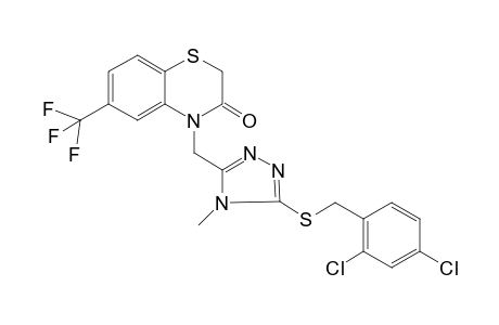 4-[[5-[(2,4-dichlorobenzyl)thio]-4-methyl-1,2,4-triazol-3-yl]methyl]-6-(trifluoromethyl)-1,4-benzothiazin-3-one