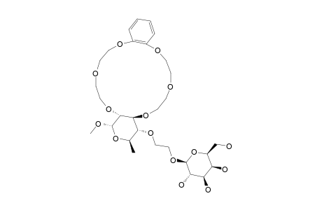 METHYL-[2,3-B]-(11,12-BENZO-1,4,7,10,13,16-HEXAOXACYCLOOCTADECA-11-ENE)-4-O-[2-(BETA-D-GALACTOPYRANOSYLOXY)-ETHANE-1-YL]-2,3,6-TRIDEOXY-ALPHA-D-GL