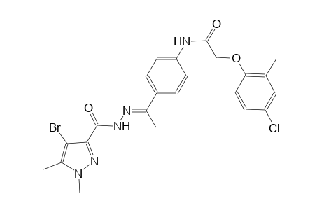 N-(4-{(1E)-N-[(4-bromo-1,5-dimethyl-1H-pyrazol-3-yl)carbonyl]ethanehydrazonoyl}phenyl)-2-(4-chloro-2-methylphenoxy)acetamide