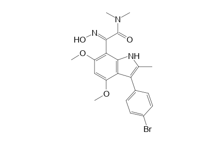 N,N-Dimethyl-2-[3-(4-bromophenyl)-4,6-dimethoxy-2-methylindol-7-yl]-2-(hydroxyimino)acetamide