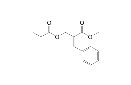 3-(Phenyl)-2-methoxycarbonyl-2-propen-1-yl propanoate