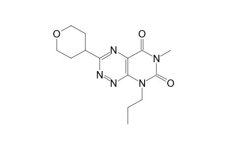 Pyrimido[5,4-e]-1,2,4-triazine-5,7(6H,8H)-dione,6-methyl-8-propyl-3-(tetrahydro-2H-pyran-4-yl)-