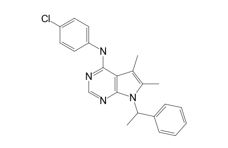 N-(4-CHLOROPHENYL)-7-(1-PHENYLETHYL)-7H-PYRROLO-[2,3-D]-PYRIMIDINE-4-AMINE